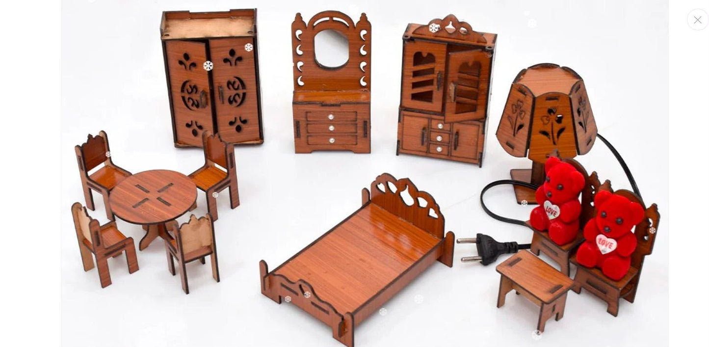 Wooden Doll House playing Set (Best Deal)
